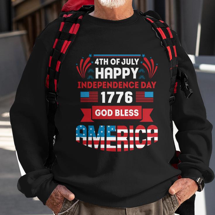 4Th Of July Happy Patriotic Day 1776 God Bless America Gift Sweatshirt Gifts for Old Men