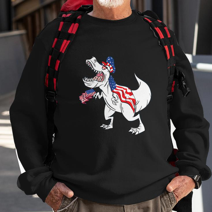 4Th Of JulyRex Dinosaur Amerisaurus Funny Sweatshirt Gifts for Old Men