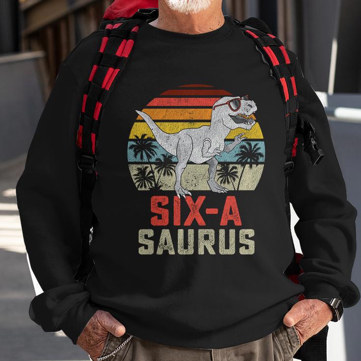 6 Year Old Dinosaur Birthday 6ThRex Dino Six Saurus Meaningful Gift Sweatshirt Gifts for Old Men