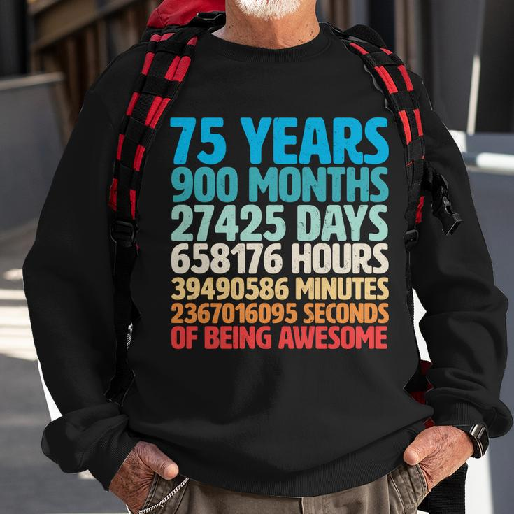 75 Years Of Being Awesome Birthday Time Breakdown Tshirt Sweatshirt Gifts for Old Men