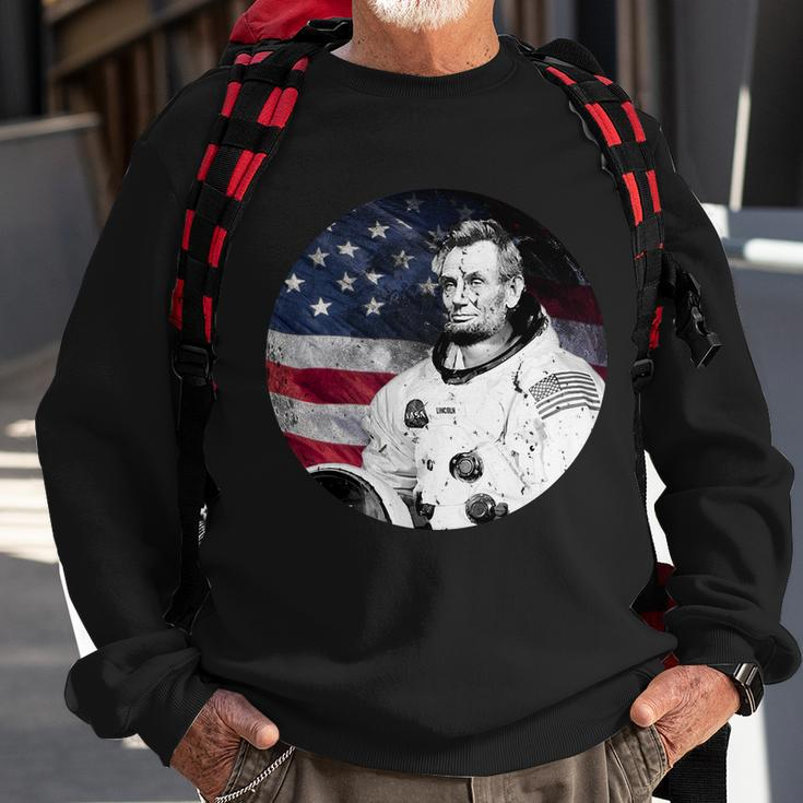 Abe Lincoln Astronaut Sweatshirt Gifts for Old Men