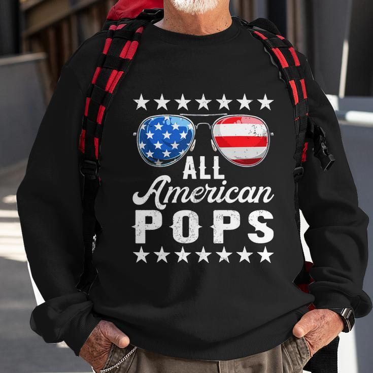 All American Pops Shirts 4Th Of July Matching Outfit Family Sweatshirt Gifts for Old Men