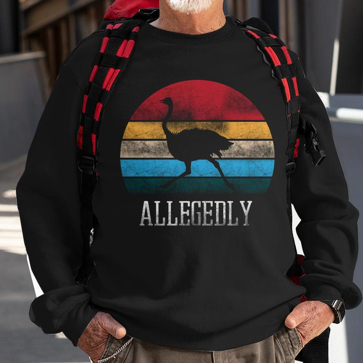 Allegedly Ostrich Lover Vintage Sweatshirt Gifts for Old Men