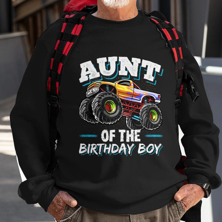 Aunt Of The Birthday Boy Monster Truck Birthday Party Funny Gift Sweatshirt Gifts for Old Men