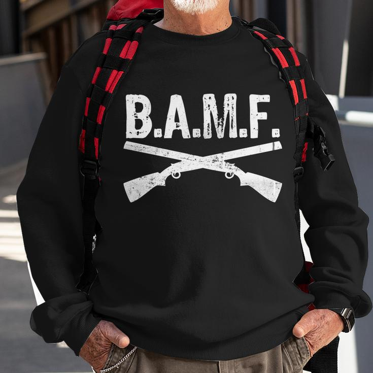 BAMF Guns Badass Sweatshirt Gifts for Old Men