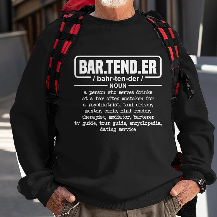 Bartender Gift Definition For Bartender Sweatshirt Gifts for Old Men