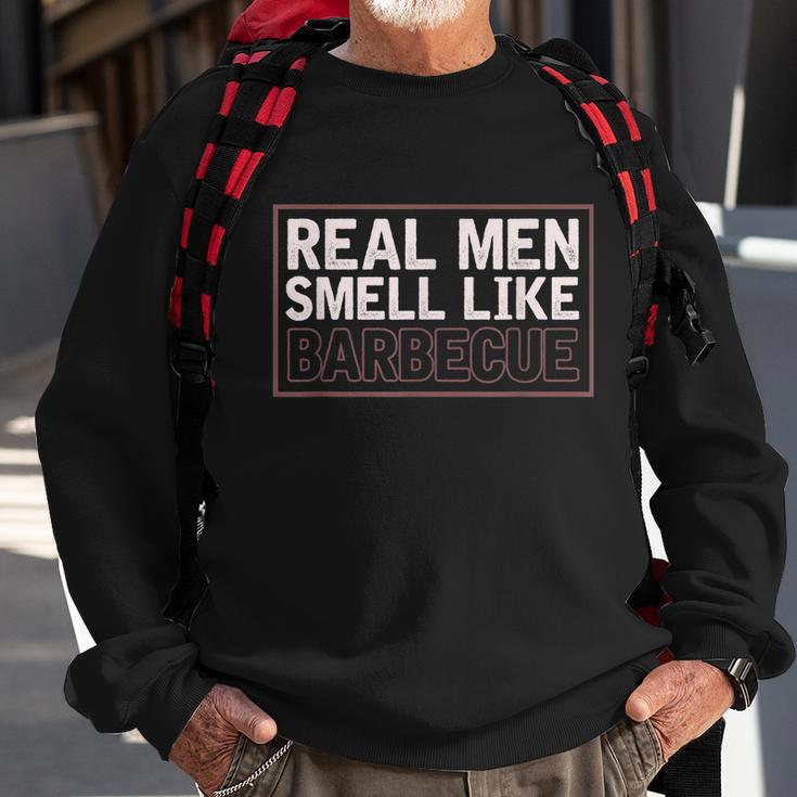 Bbq Grillmaster Men Real Men Smell Like Barbecue Tshirt Sweatshirt Gifts for Old Men