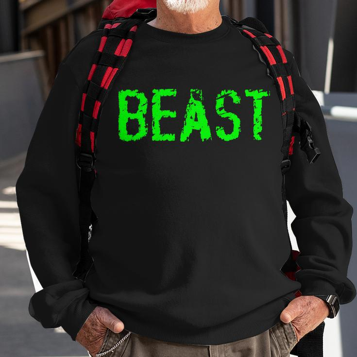 Beast Gym Workout Mode Fitness Logo Tshirt Sweatshirt Gifts for Old Men