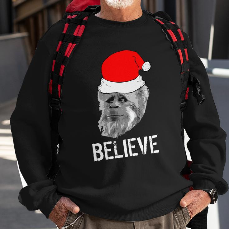 Believe Santa Sasquatch Sweatshirt Gifts for Old Men