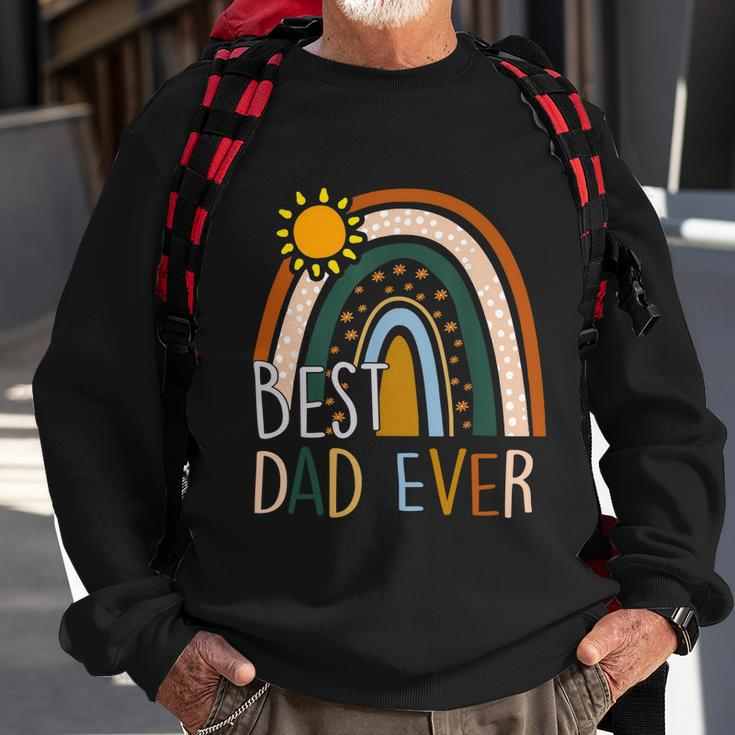 Best Dad Ever Rainbow Funny Fathers Day From Wife Daughter Cool Gift Sweatshirt Gifts for Old Men
