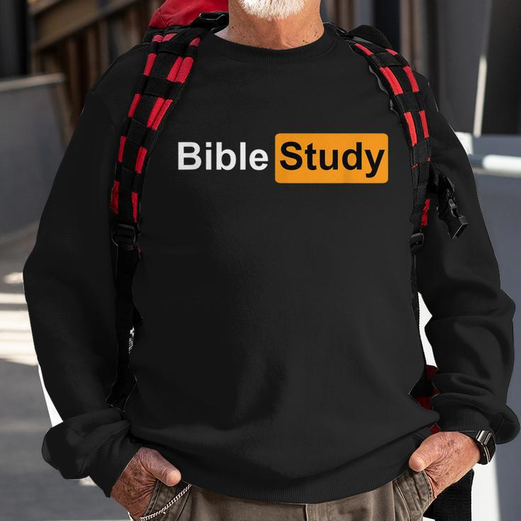 Bible Study Hub Logo Funny Sarcastic Adult Humor Sweatshirt Gifts for Old Men
