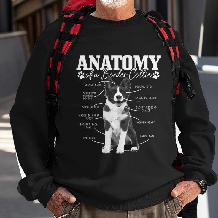 Border Collie Anatomy Funny Cute Dog Border Collie Mom Dad Sweatshirt Gifts for Old Men