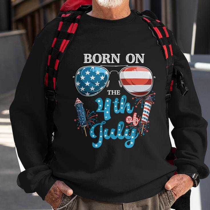 Born On The Fourth Of July 4Th Of July Birthday Patriotic Sweatshirt Gifts for Old Men
