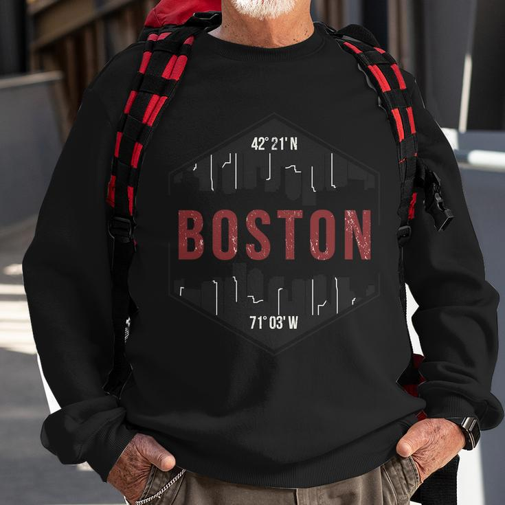 Boston Skyline V2 Sweatshirt Gifts for Old Men