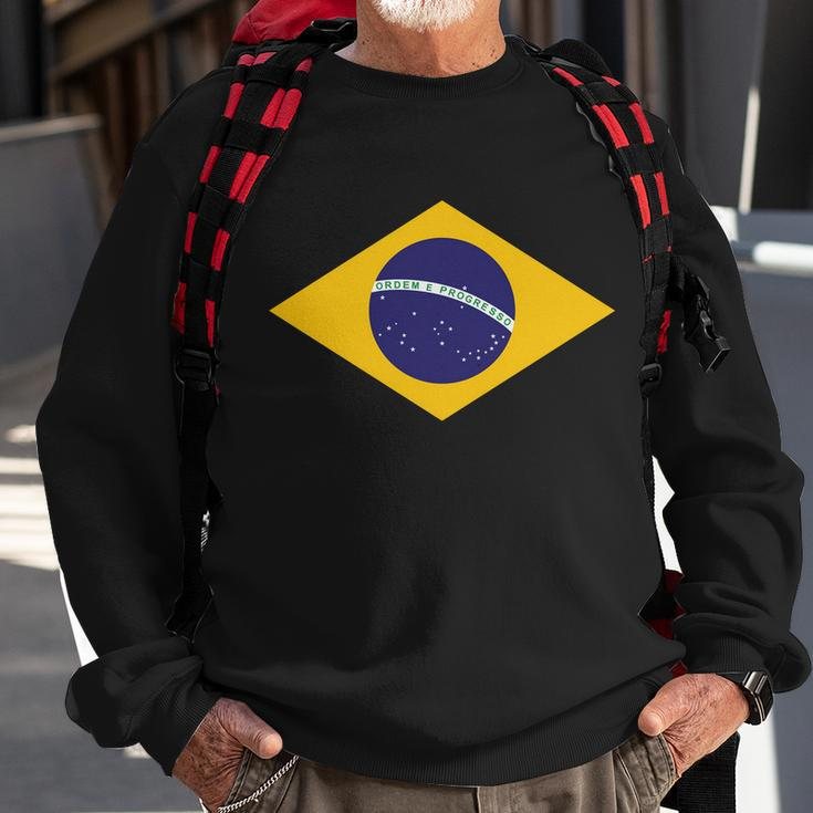 Brazil National Flag Sweatshirt Gifts for Old Men