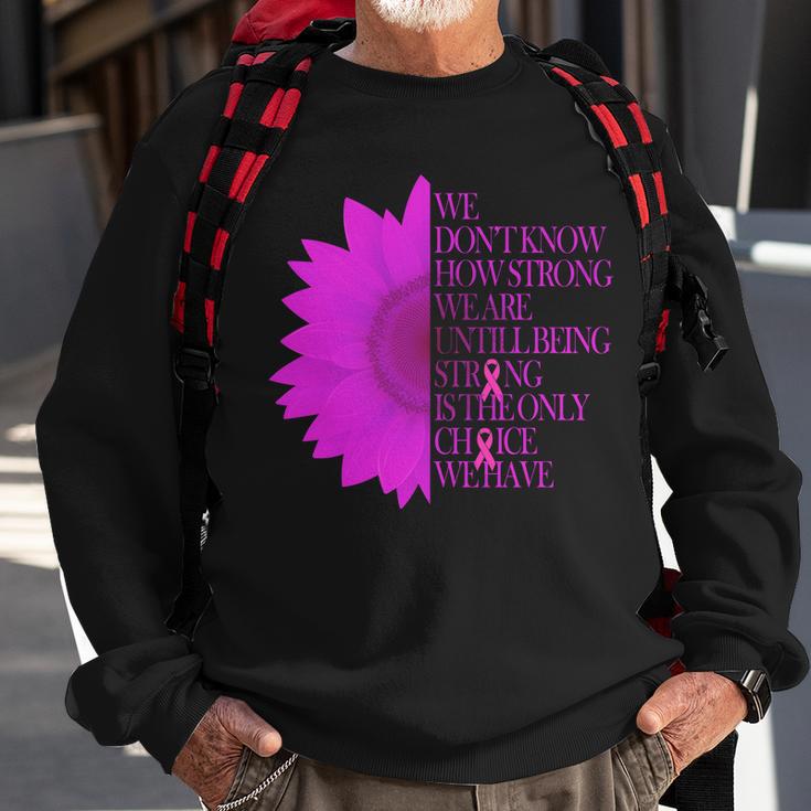 Breast Cancer Awareness Sunflower Quote Tshirt Sweatshirt Gifts for Old Men