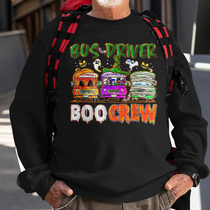 Bus Driver Boo Crew School Bus Driver Life Halloween Sweatshirt Gifts for Old Men