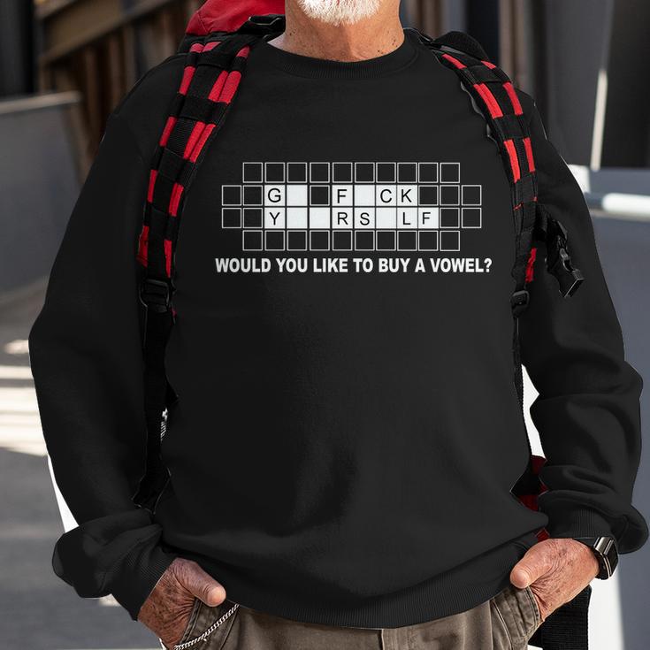 Buy A Vowel Go Fuck Yourself Funny Tshirt Sweatshirt Gifts for Old Men