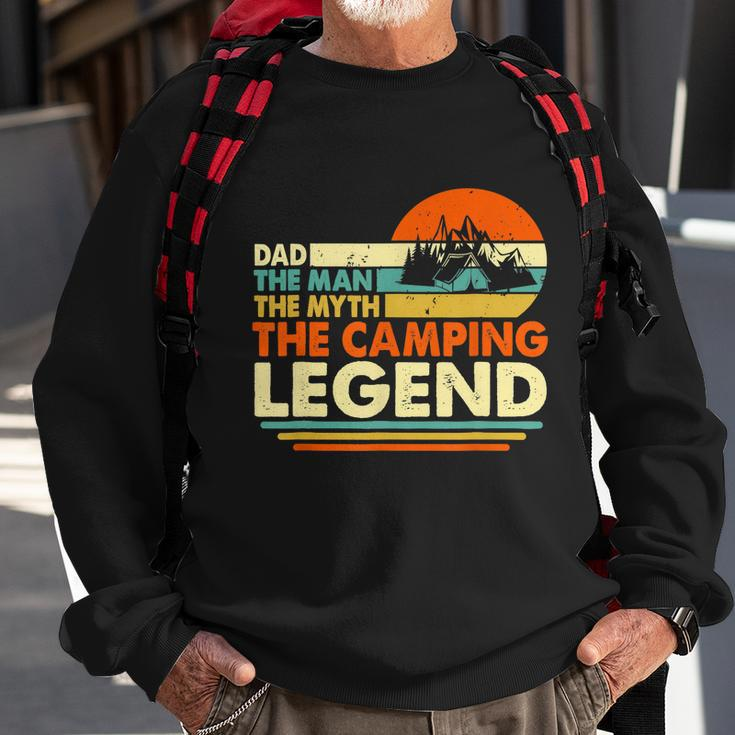 Camper Funny Camping Dad Man Myth Legend Father Vintage Sweatshirt Gifts for Old Men