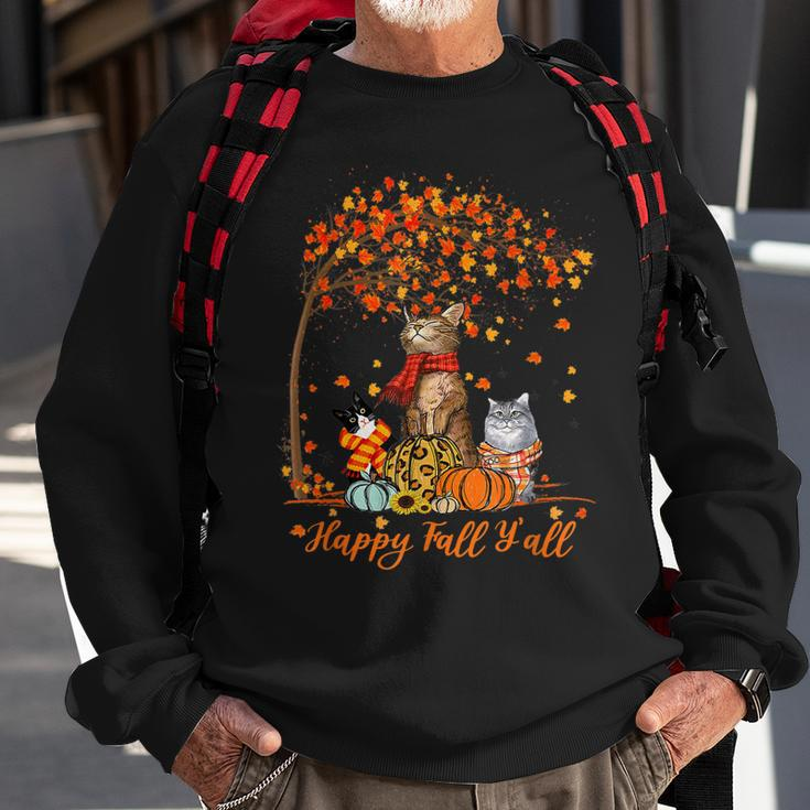 Cat It’S Fall Y’All Pumpkin Autumn Halloween Cat Fall Autumn Sweatshirt Gifts for Old Men