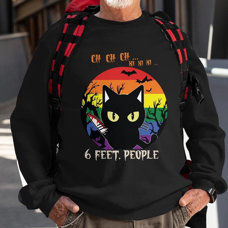 Cat Lgbt 6 Feet People Funny Halloween Kitten Gifts Sweatshirt Gifts for Old Men