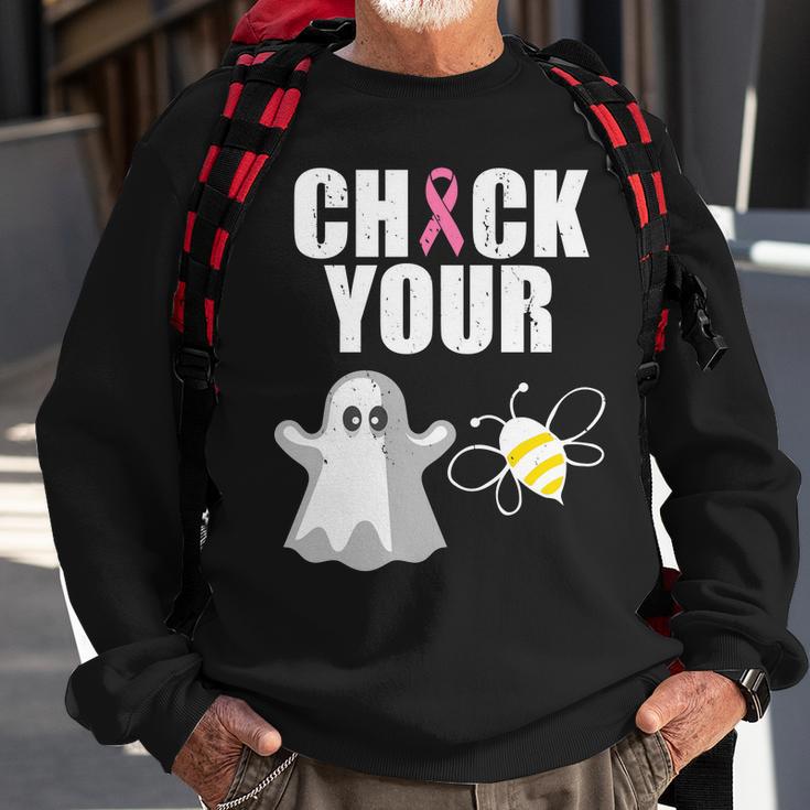 Check Your Boobies Breast Cancer Halloween Tshirt Sweatshirt Gifts for Old Men