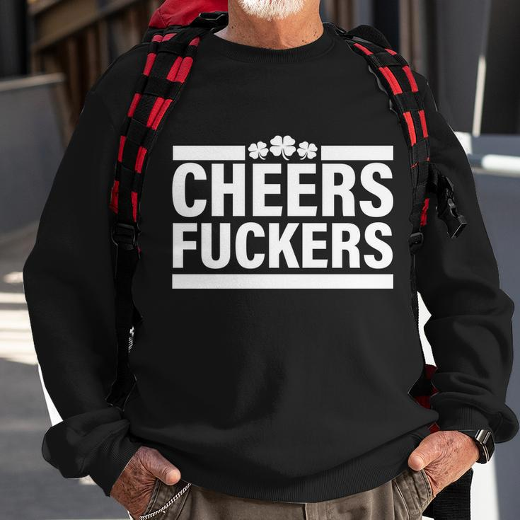 Cheers Fuckers Shamrock Sweatshirt Gifts for Old Men