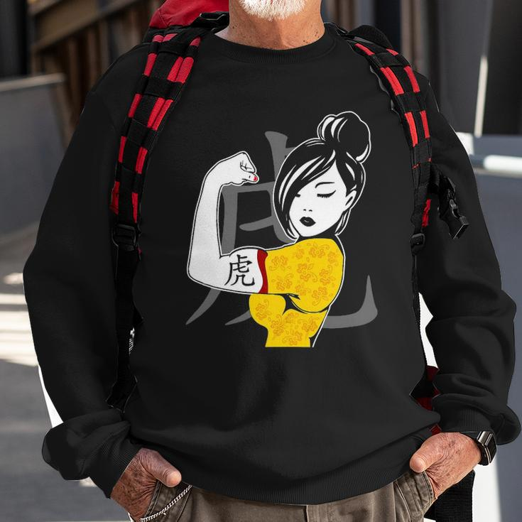 Chinese Woman &8211 Tiger Tattoo Chinese Culture Sweatshirt Gifts for Old Men