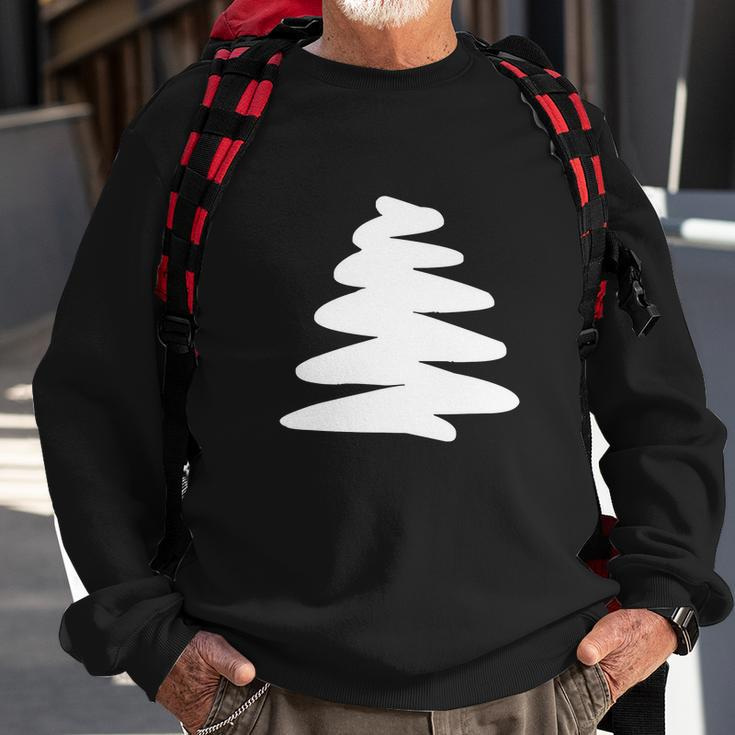 Christmas Trendy Drawing Tree Artistic Sweatshirt Gifts for Old Men