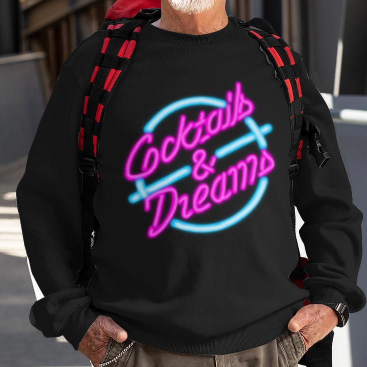 Cocktails And Dreams Retro S Sweatshirt Gifts for Old Men