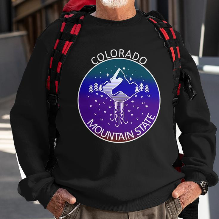Colorful Colorado Mountain State Logo Sweatshirt Gifts for Old Men