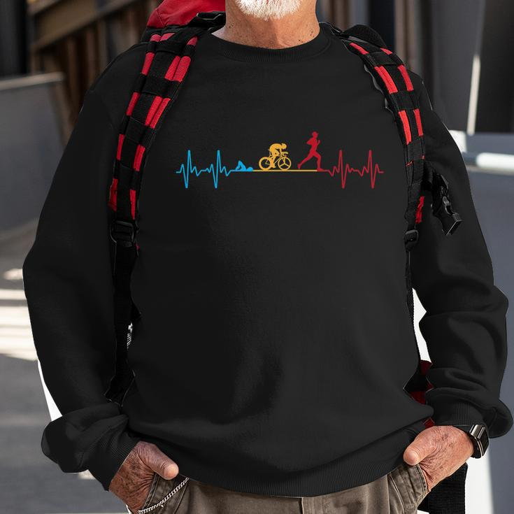 Cool Triathlon Art For Men Women Triathlete Endurance Sport Sweatshirt Gifts for Old Men