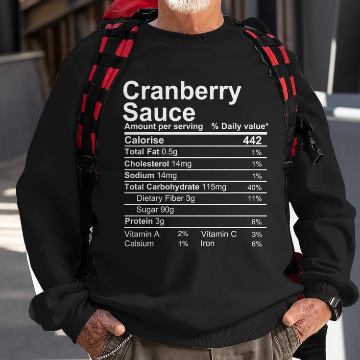 Cranberry Sauce Nutrition Facts Label Sweatshirt Gifts for Old Men