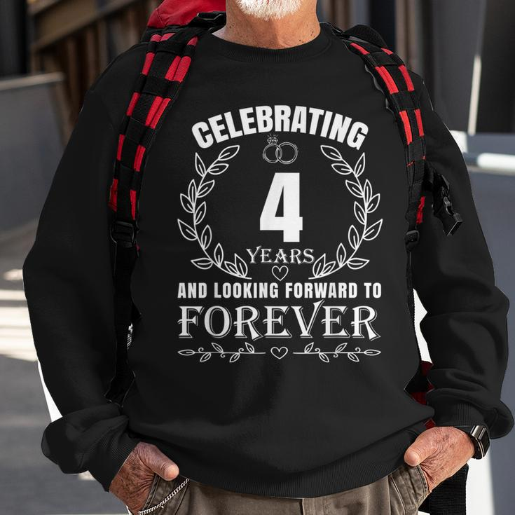 Cute 4Th Wedding Anniversary For Couples Married 4 Year Sweatshirt Gifts for Old Men