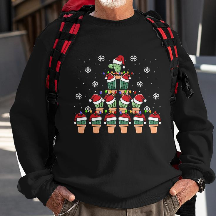 Cute Cactus Christmas Tree Succulent Cactus Xmas Gift Sweatshirt Gifts for Old Men