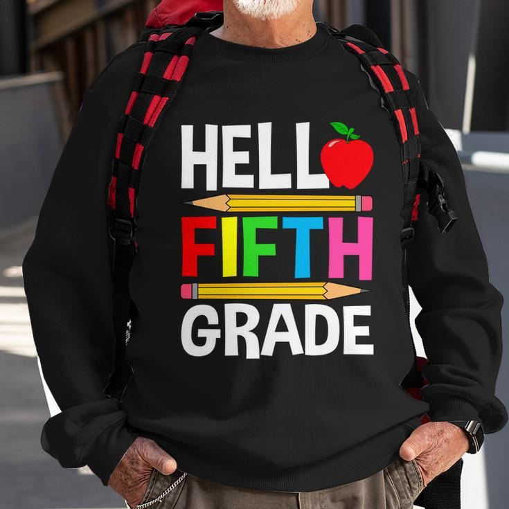 Cute Hello Fifth Grade Outfit Happy Last Day Of School Funny Gift Sweatshirt Gifts for Old Men
