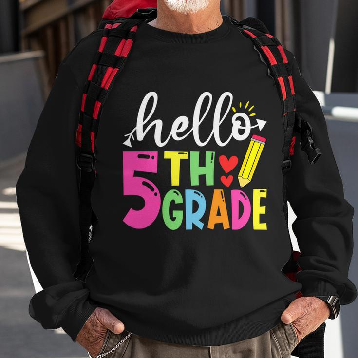 Cute Hello Fifth Grade Outfit Happy Last Day Of School Great Gift Sweatshirt Gifts for Old Men