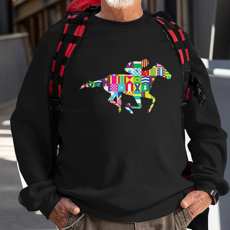 Cute Kentucky Horse Racing Silks Sweatshirt Gifts for Old Men
