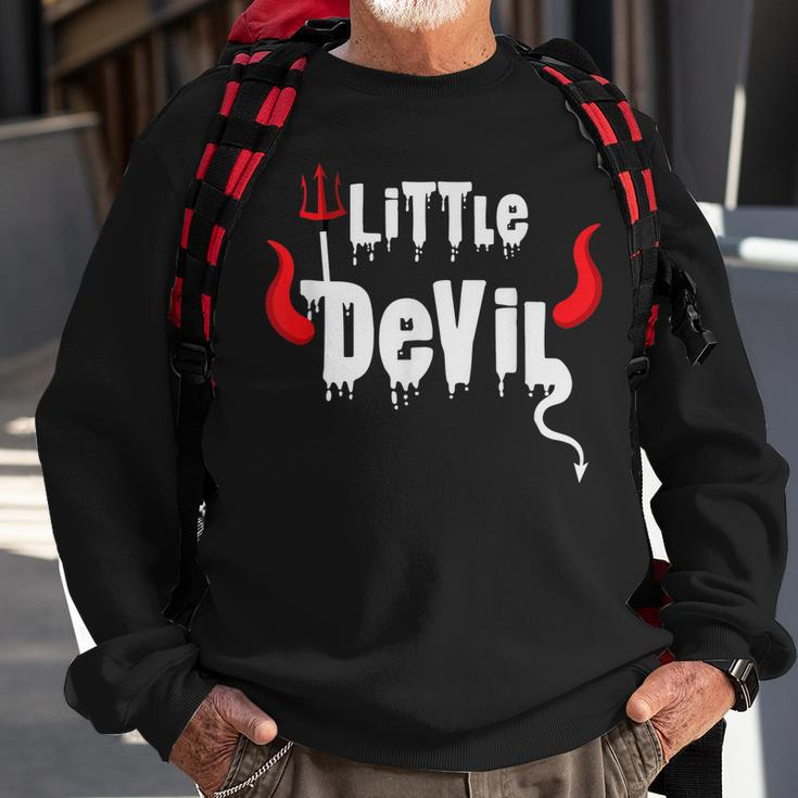 Cute Toddler Kids Little Devil Halloween Trick Or Treat Sweatshirt Gifts for Old Men