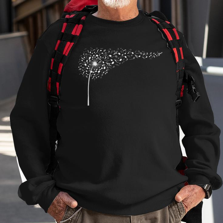 Dandelion Blowing Music Notes Cute Christmas Gift Sweatshirt Gifts for Old Men
