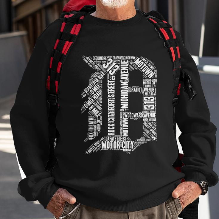 Detroit Graphic D Sweatshirt Gifts for Old Men