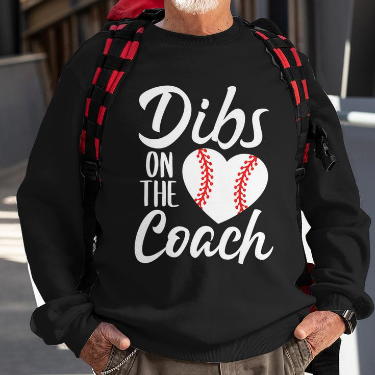 Dibs On The Coach Funny Baseball Heart Cute Mothers Day Tshirt Sweatshirt Gifts for Old Men