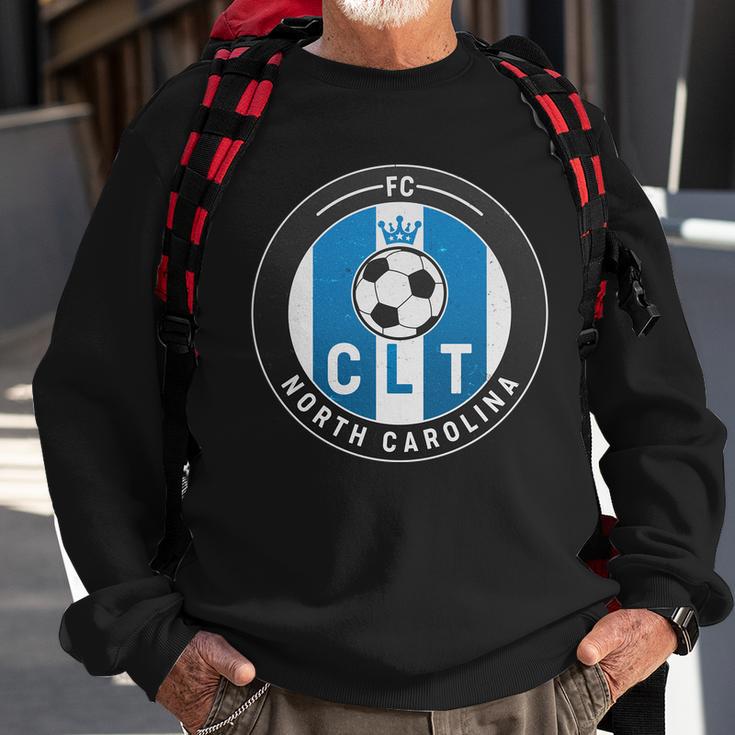 Distressed Charlotte North Carolina Clt Soccer Jersey V2 Sweatshirt Gifts for Old Men