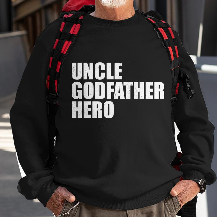 Distressed Uncle Godfather Hero Sweatshirt Gifts for Old Men