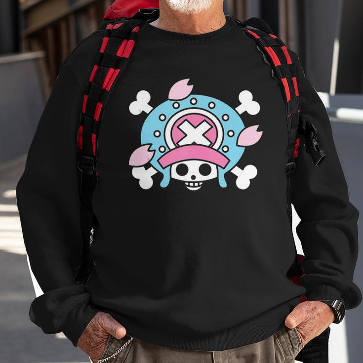 Doctor Reindeer Chop Cotton Candy Pirate Flag Jolly Roger Sweatshirt Gifts for Old Men