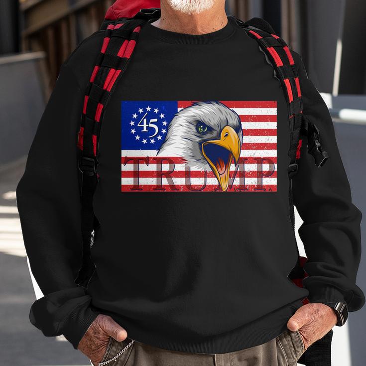 Donald Trump Eagle Betsy Ross Flag Tshirt Sweatshirt Gifts for Old Men