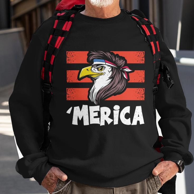Eagle Mullet 4Th Of July 2021Gift Usa American Flag Merica Cool Gift Sweatshirt Gifts for Old Men