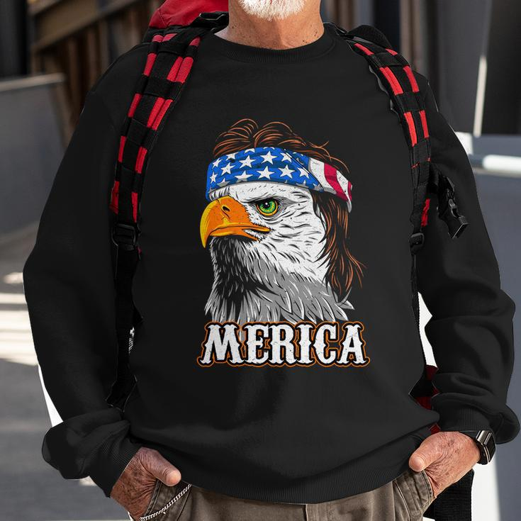 Eagle Mullet 4Th Of July Cool Gift Usa American Flag Merica Gift Sweatshirt Gifts for Old Men