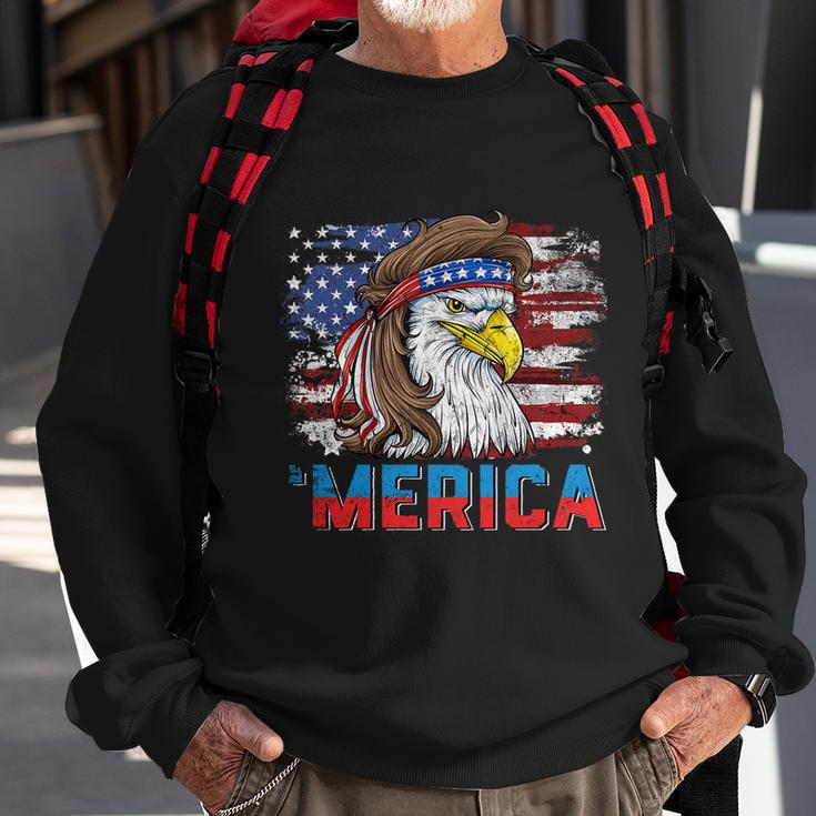 Eagle Mullet 4Th Of July Usa American Flag Merica Gift V12 Sweatshirt Gifts for Old Men