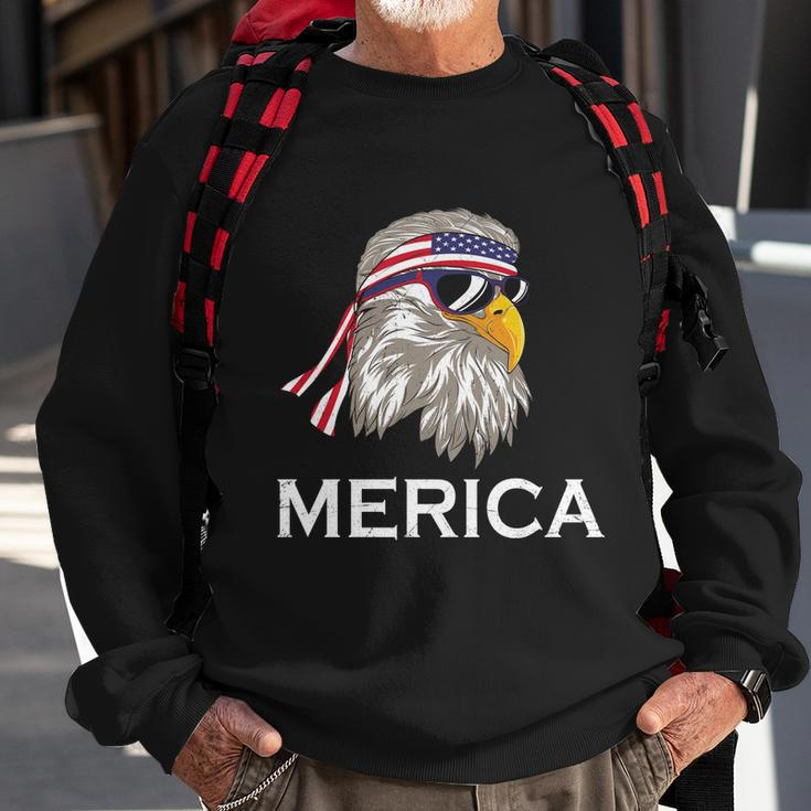 Eagle Mullet 4Th Of July Usa American Flag Merica Gift V4 Sweatshirt Gifts for Old Men